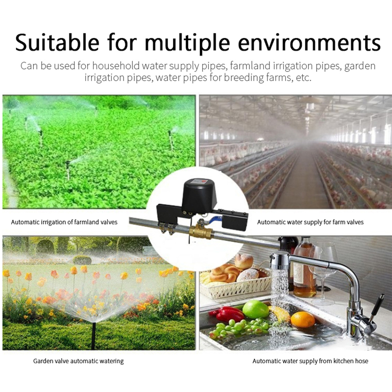 Tuya WiFi Smart Water Valve Wireless Control Gas Water Valve Smart Home Automation Control Valve Work With Alexa Google Home
