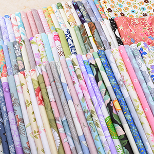 Chainho, Willekeurige Bloemen, Geometrie & Cartoon Twill Katoen Patchwork, Voor Diy Quilten & Naaien, fat Quarters Materiaal, CP011,20x25cm: A Floral 20cmx25cm / 40pcs one bag