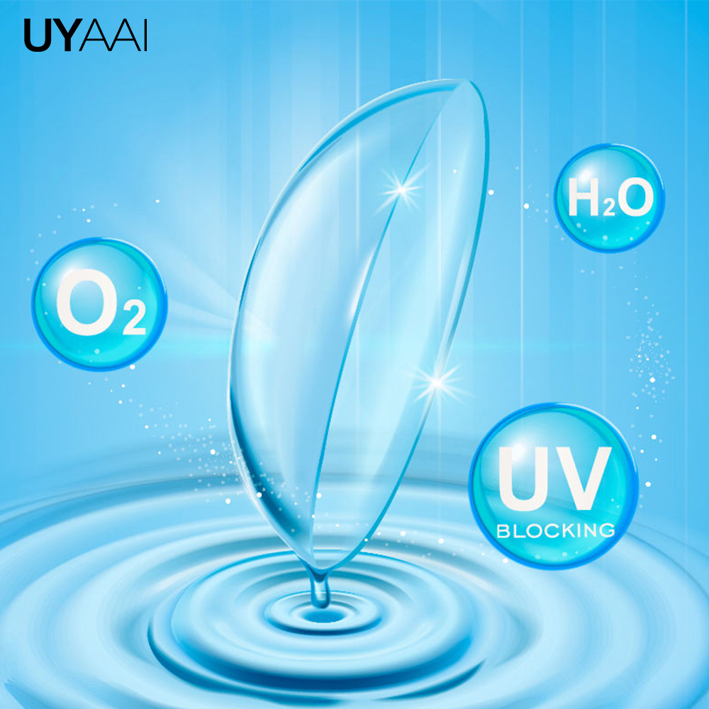 UYAAI -0.75 ~-9.00 lentilles de myopie claires lentilles de Contact transparentes de avec degrés Contacts oculaires de Prescription naturelle
