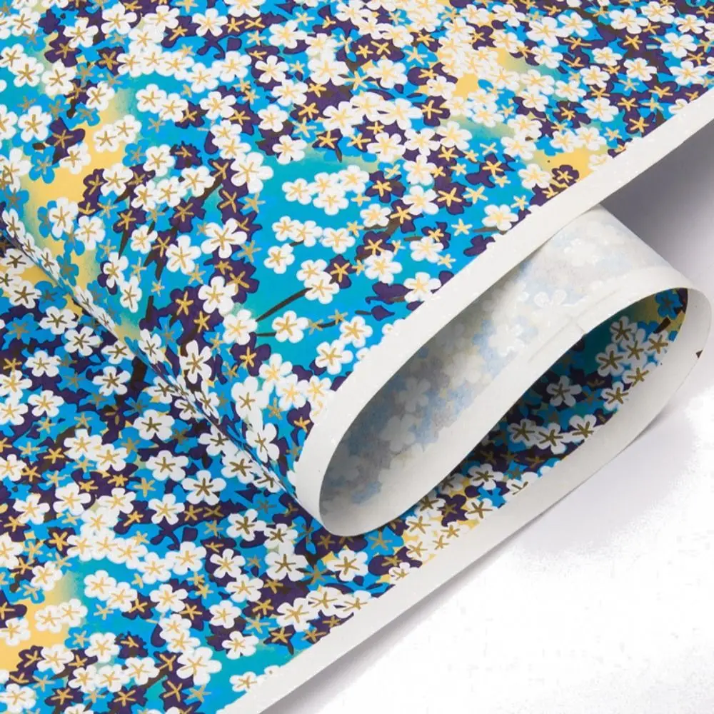 Material artístico, papel para envolver de estilo japonés, papel cortado con patrón de Sakura, papel de Origami, papel artesanal de 42x58cm, corte de papel: Chocolate