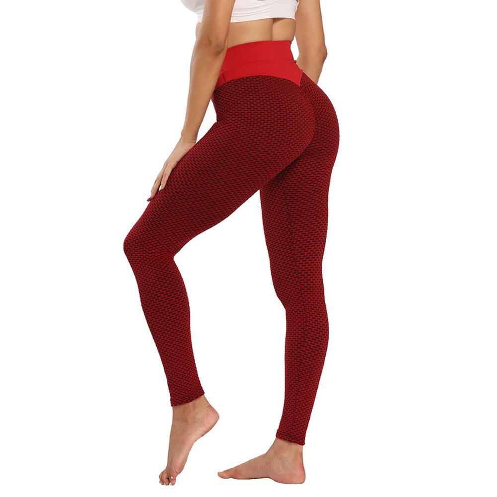 Yoga Broek Fitness Sport Leggings Jacquard Sport Leggings Vrouwelijke Running Broek Hoge Taille Yoga Strakke Sport Broek