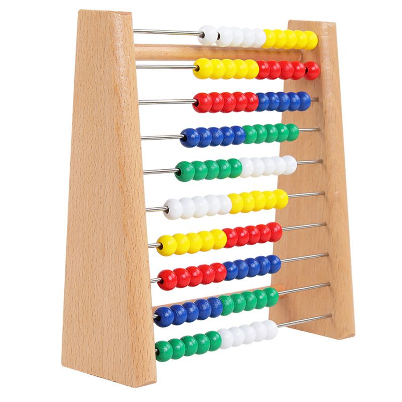 6.5 "Abacus Classic Houten Speelgoed 123 Learning Math Tellen Kralen Educatief Tellers Speelgoed Voor Baby Peuter