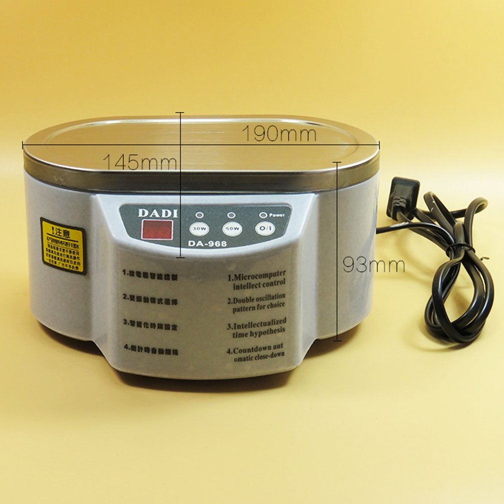 Smart Ultrasone Reiniger Anti-Slip Rvs Ultrasound Wave Wassen Voor Sieraden Glazen Ultrasound Bad Machine