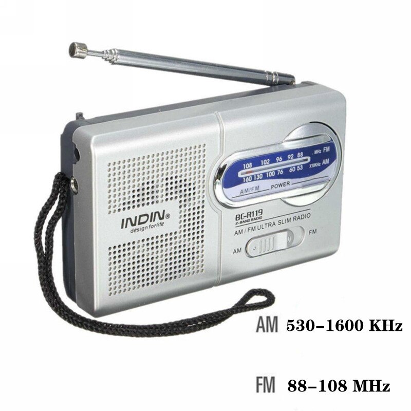 Mini outdoor radio portable AM/FM radio antenna telescopic receiver antenna 3 V multi-function old people High-performance radio