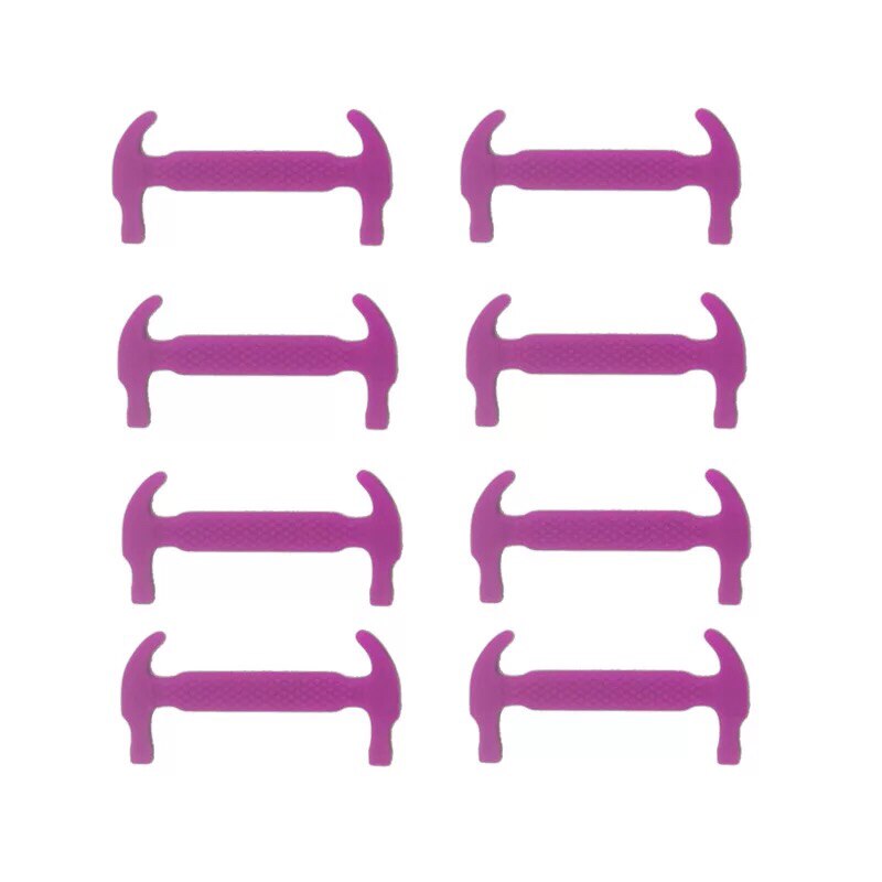 10 teile/los Kinder Silikon Schnürsenkel Keine Krawatte Elastische Schnürsenkel kinder Gummi Schnürsenkel: Purple red