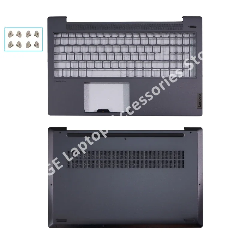 Case For Lenovo Ideapad 5 15IIL05 15ITL05 15ARE05 15ALC05 LCD Back Cover Front Bezel Hinges Palmrest Bottom Case: WHITE