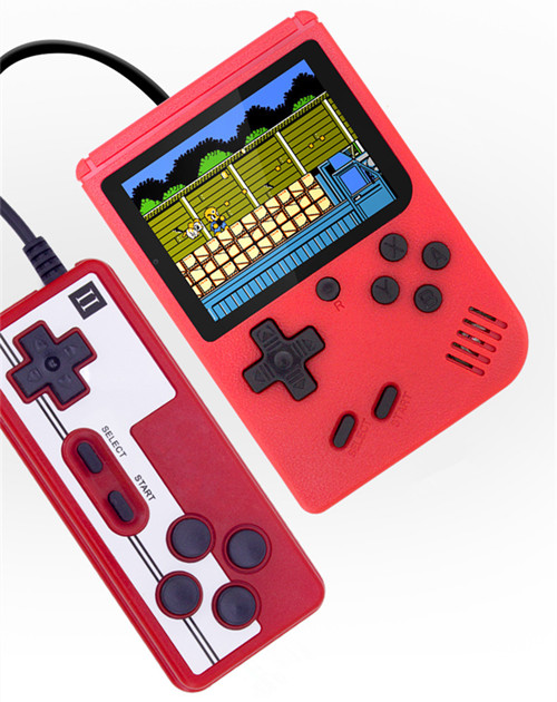 Consola de juegos Mini portátil para niños, Mando de juegos Retro de pulgadas, 3,0 juegos en 1, para niños, 400: Red with Gamepad