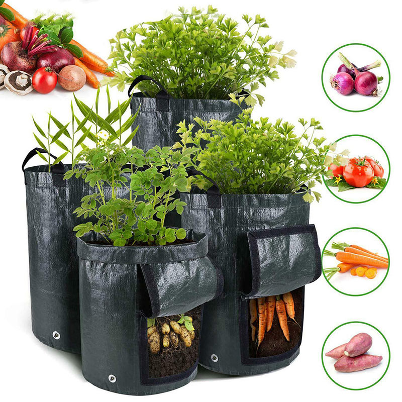 Potato Grow Container Bag DIY Planter PE Cloth Planting Vegetable Gardening Vegetable Pot Planting Grow Bag Garden Tool