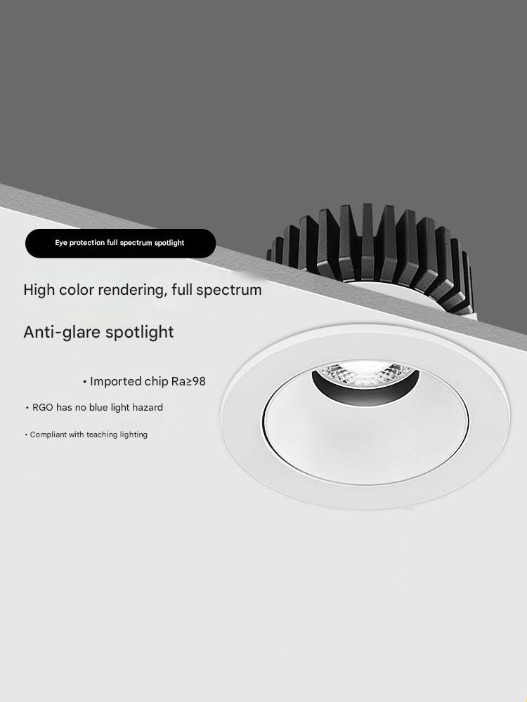 Deckenleuchte Kolben Scheinwerfer LED Downlight 3W Wohnzimmer Hintergrund Bekleidungsgeschäft minimalistisches Bullauge eingebettet dunkel Anti-Glar