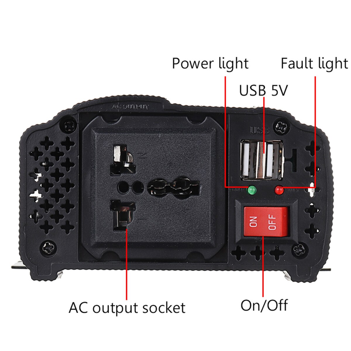 4000W Solar Power Inverter 12V to 220V 2000W Car Power Inverter Charger Converter Adapter Modified Sine Wave Transformer