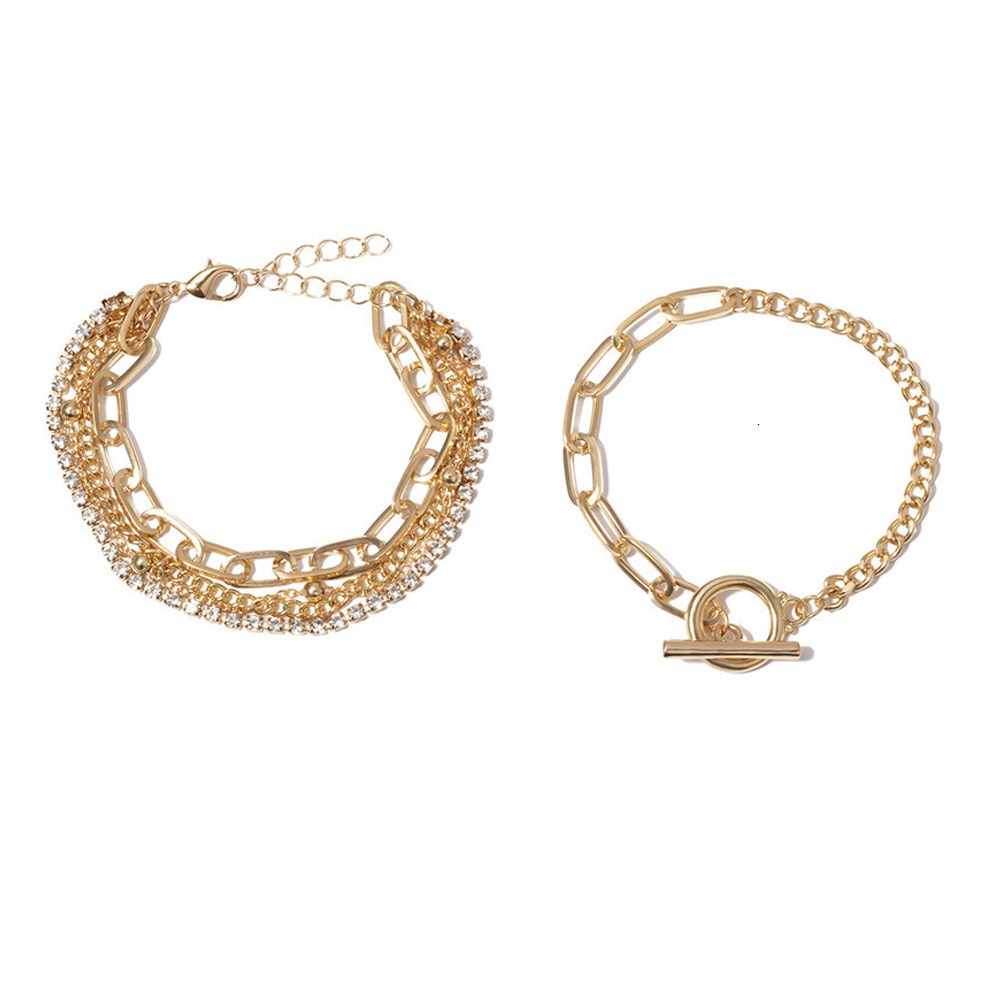 Europese En Amerikaanse Armband Sets Mode Ol Geometrische Ot Gesp Veelzijdige Hand Ornament Accessoires Vrouw Sieraden Vrouwelijke