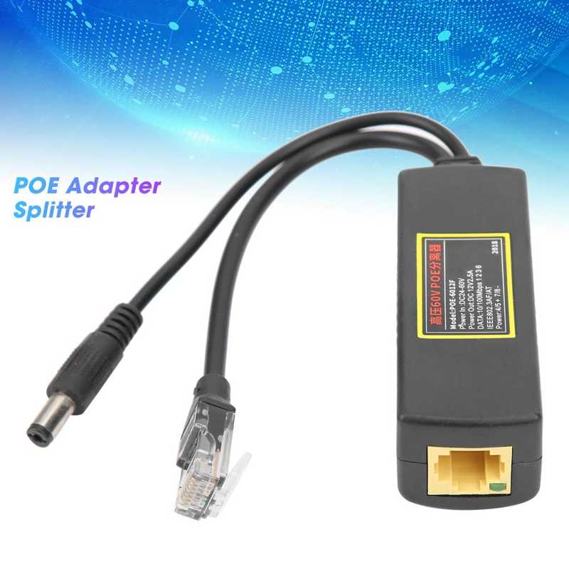 Transmission Cables High Pressure 60V POE Splitter for 10/100M Data Transmission Ethernet for Small Network Device data