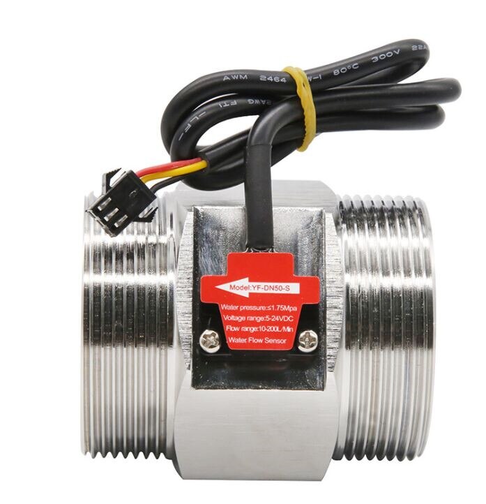 S304 G2" DN50 Hall Turbine Water Flow Meter Sensor 2 inch Flow Sensor