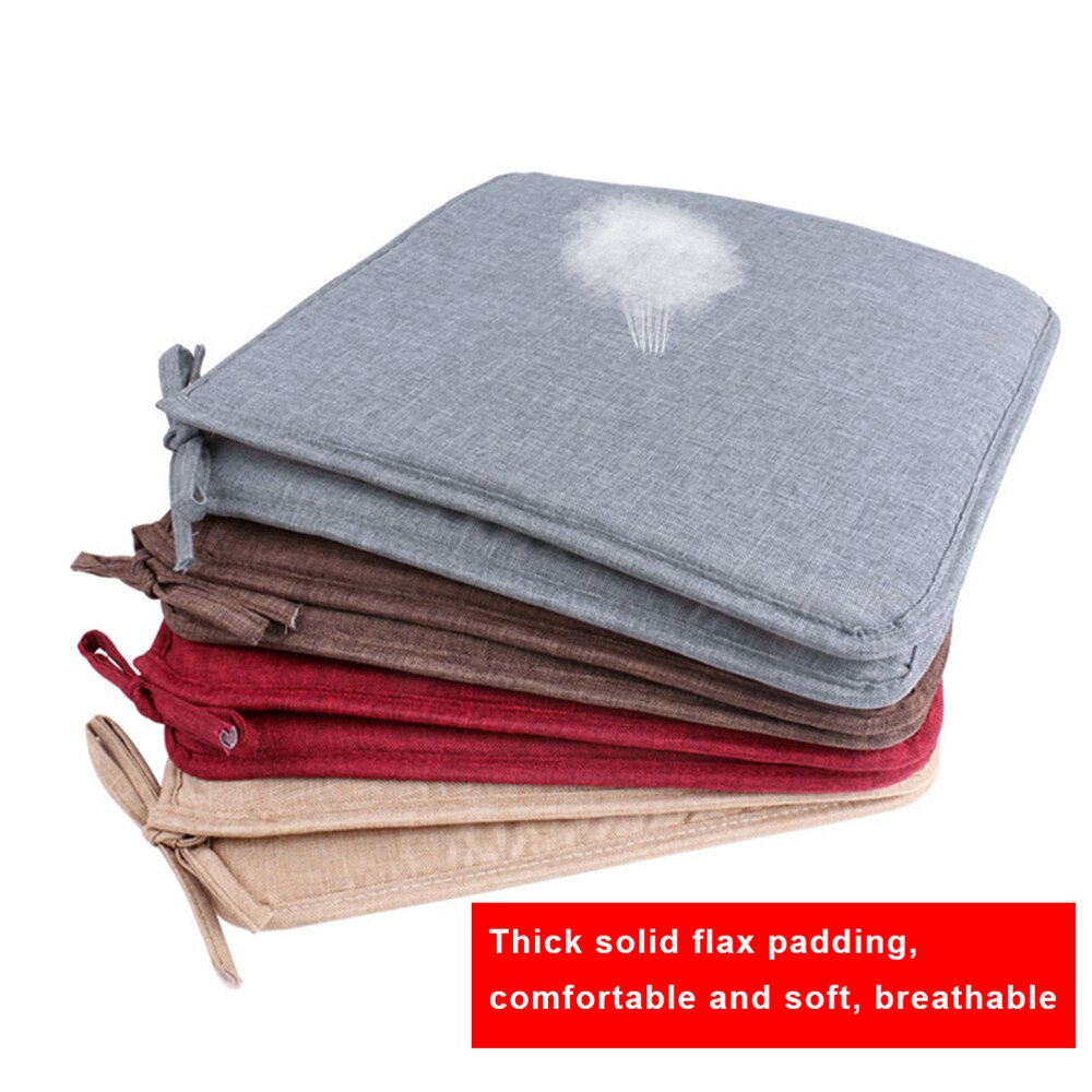 SBTXHJWCGLD Stoel Pad Stoel Kussens Set van 4, Eetkamer Stoel Kussens 40 x 40 Plain Stoel Kussen voor Binnen en Buiten Gebruik Stoelkussen (Kleur: Groen