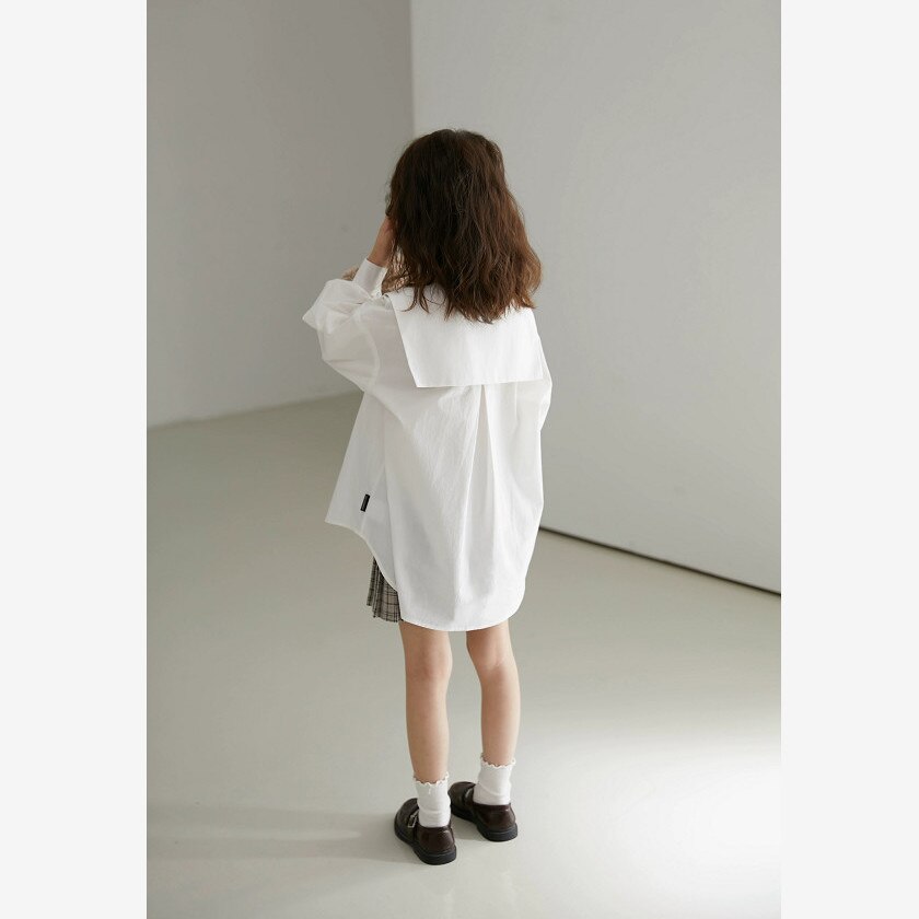 Voorjaar Kinderen Wit Overhemd Herfst Lange Mouw Student Navy Kids Fall Kleding Kids Kleding Meisjes 8 Te 12: 13