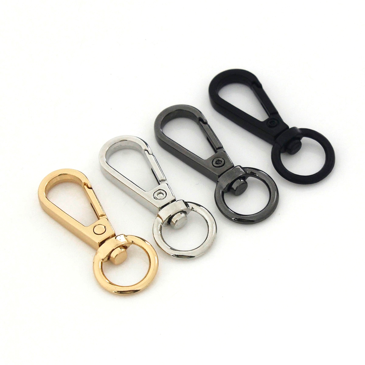 1Pcs Metal Swivel O-Ring Oog Karabijnhaak Trigger Sluitingen Clips Voor Diy Leather Craft Tas Riem Riem singels Sleutelhanger 42Mm