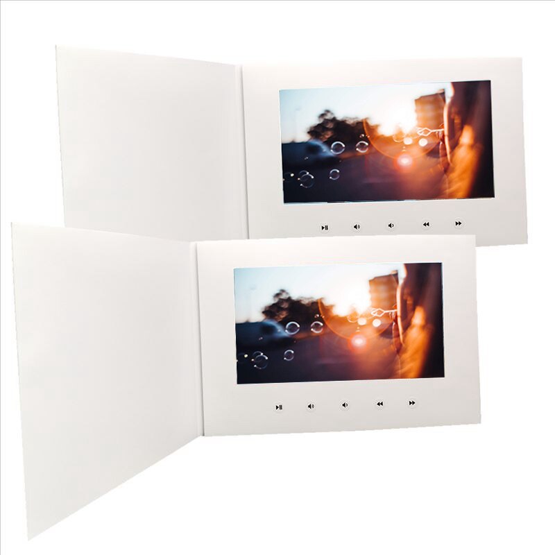 -7 Inch Video Brochure Cards for Presentations Digital Advertising Player 7 Inch Screen Video Greeting