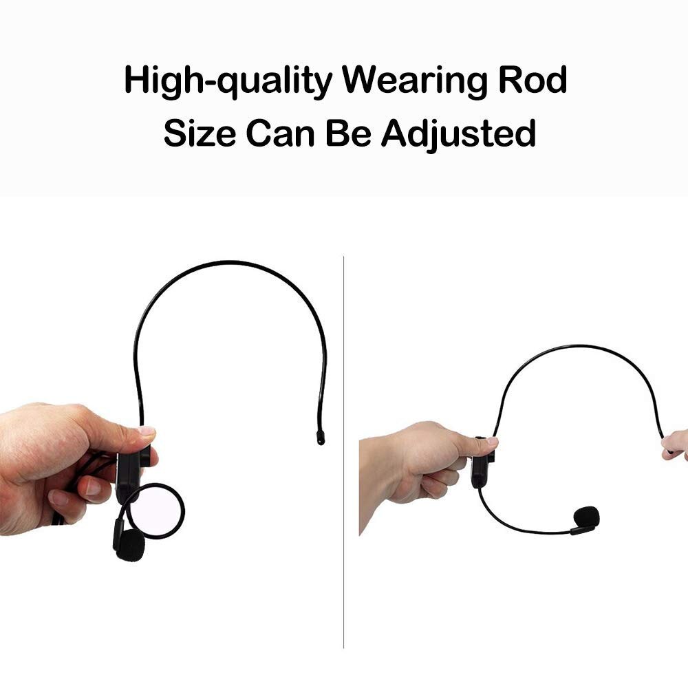 Bezprzewodowy zestaw słuchawkowy UHF mikrofon 2 w 1 uchwyt 50M akumulator robić wzmacniacz głosu nauczyciela przewodników mikrofon bezprzewodowy XIAOKOA