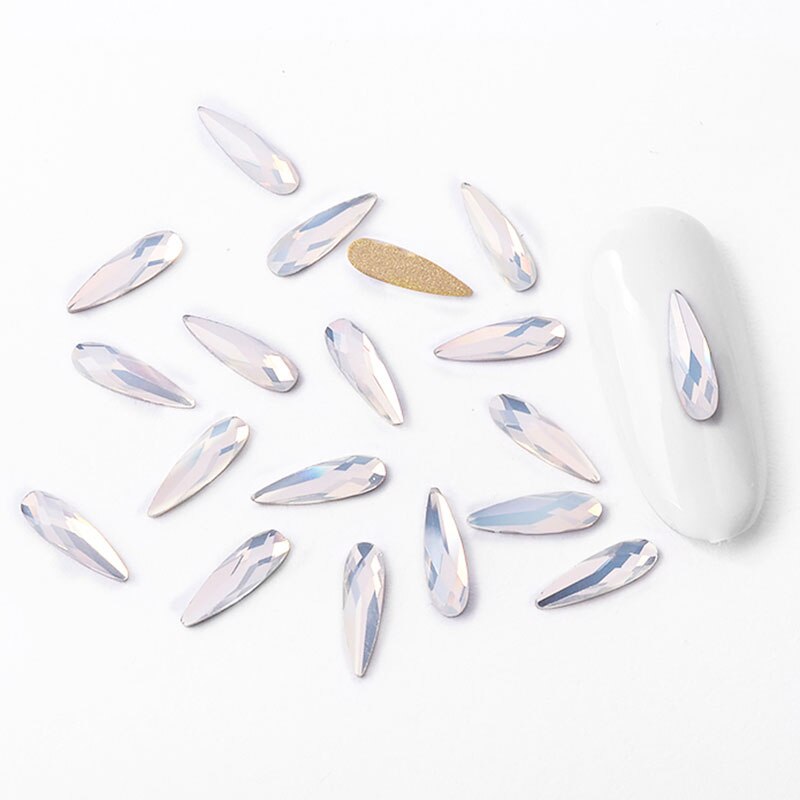 10 Uds. Crystal AB colorida gota de agua arte de uñas diamantes de imitación súper brillante 3D uñas arte en las uñas con piedras decoración gemas DIY manicura: 1162