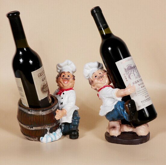 Resin wine rack brothers chef table wine bottle decor decoration two size to select A2050