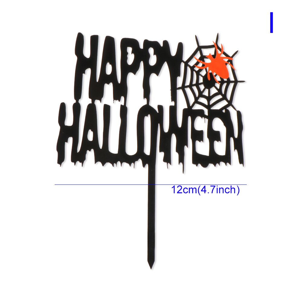 Halloween cupcake toppers dekorer blokk buh Alv spøkelse edderkopp heks lue katt kake dessert kake dekorasjon toppers festutstyr: Jeg