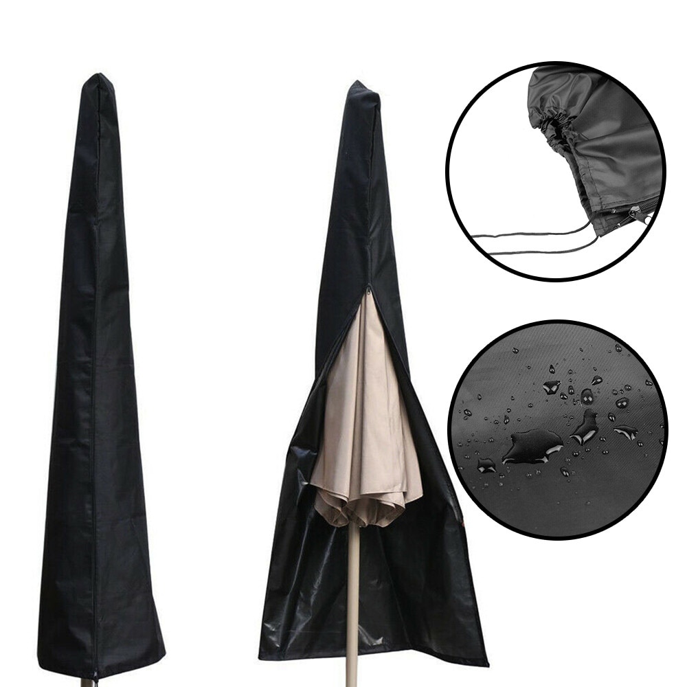 1.9M Heavy Duty Large Umbrella Parasol Waterproof Cover Garden Outdoor Furniture