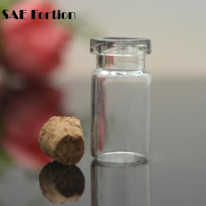 10Pcs Kleine Mason Jar Glazen Pot Tiny Clear Lege Wish Fles Met Kurk Mini Containers Transparante Fles Potten ZH210