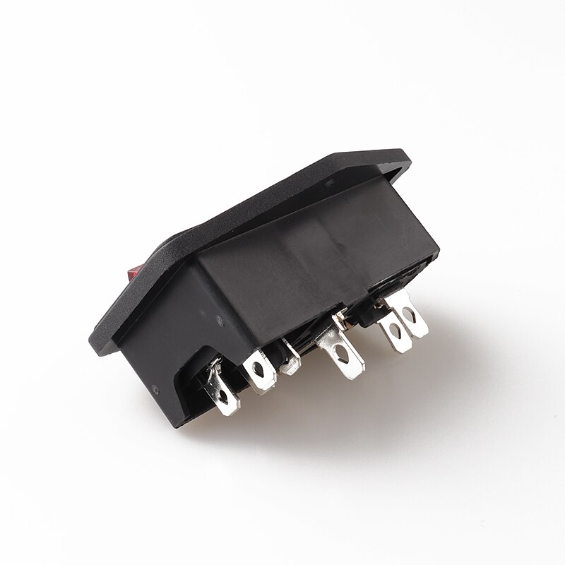 LZ-14-F5R IEC male electronic switch socket with fuse and power switch 4PIN red rocker switch