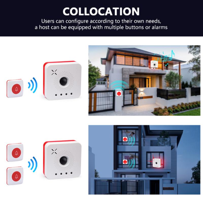 Wireless Sensor Doorbell Human Body Induction Door Bell Visitor Alert Chime Alarm Burglar Doorbell for Office/Home Security