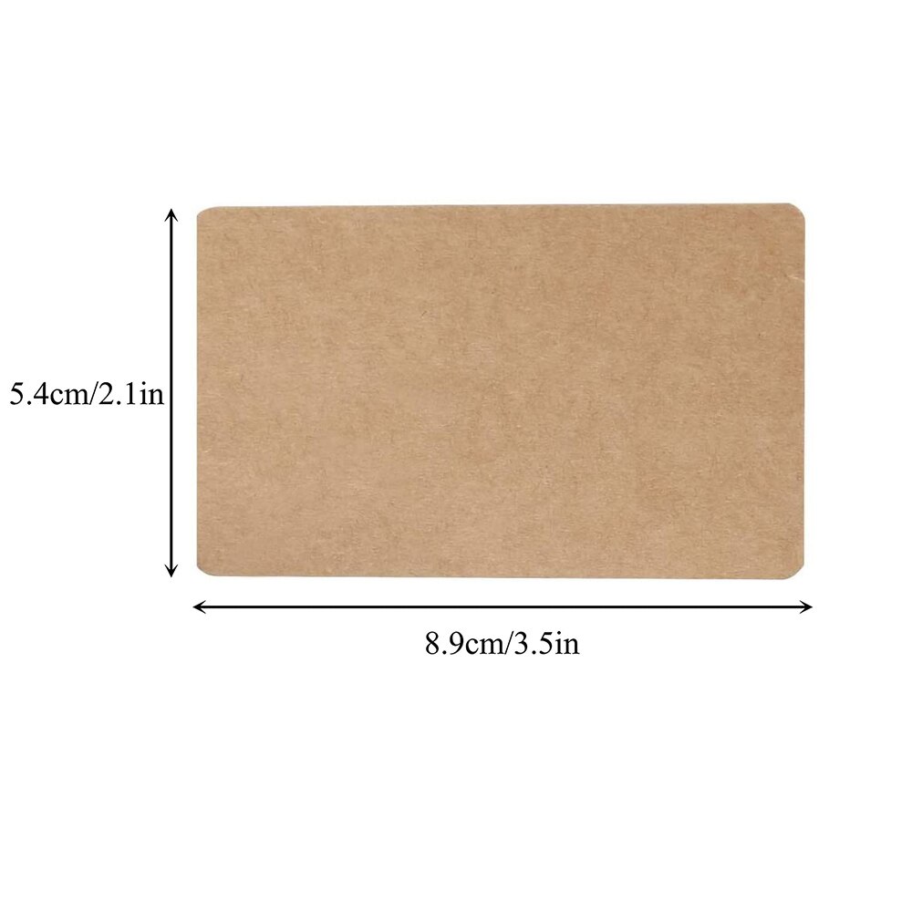 50 Pieces 350 Gram Blank Kraft Paper White Cardstock Paper Business Card Craft Cardboard Word Card DIY Card Stationery