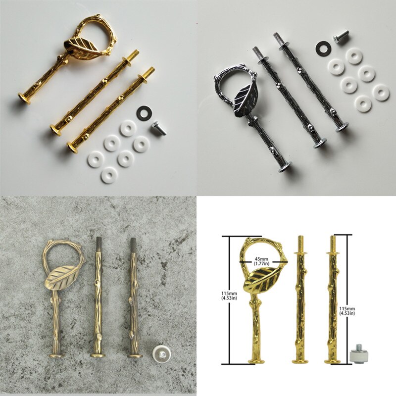 3 Tier Cake Display Stand Hardware Crown Metal Fitting Party Tray Cake Food Dessert Rack Cake Holder for Kitchen Home No Plate