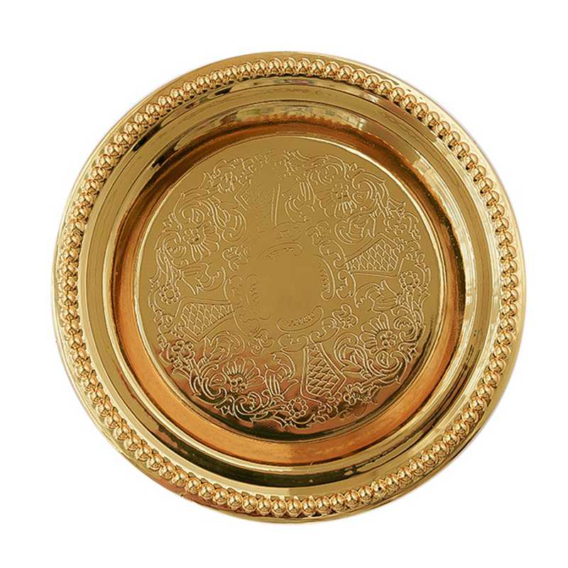 European-style Retro Metal Plate Photo Props Ins Jewelry Pendulum Plate Photography Decoration Shooting Background Props: J3