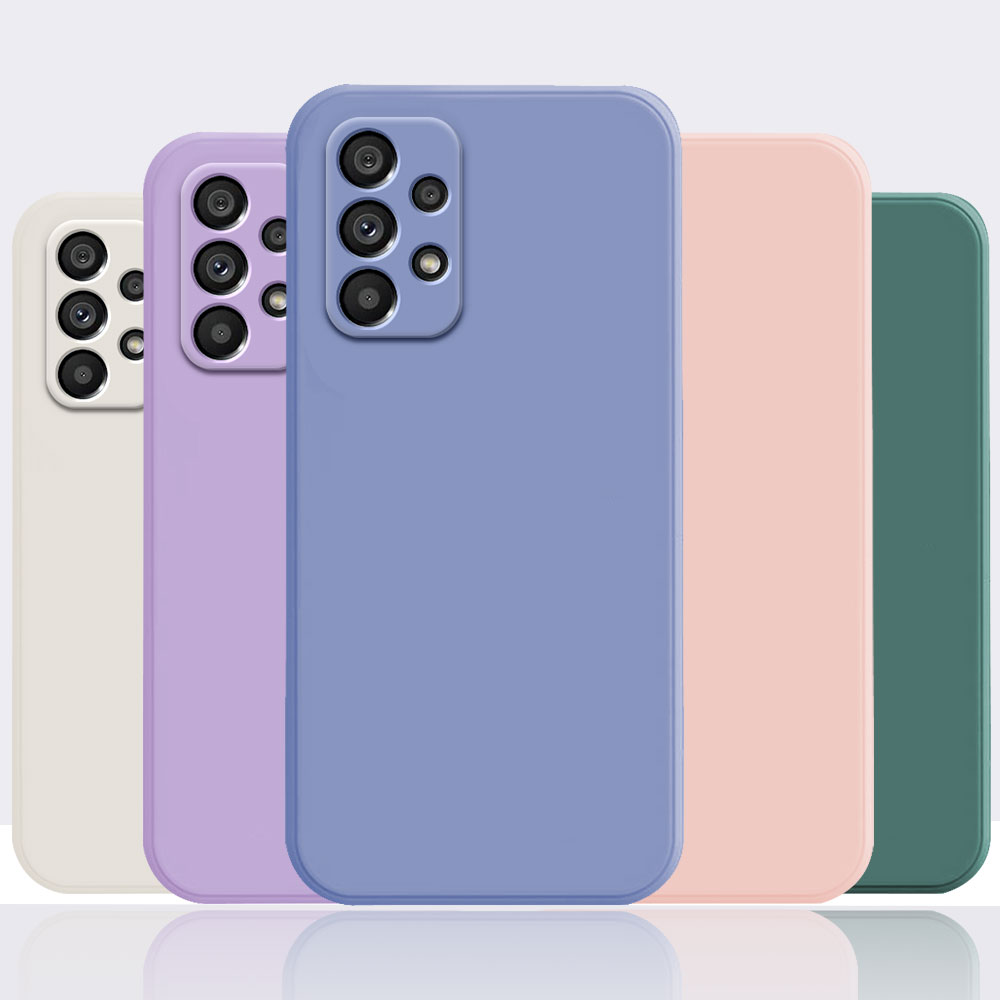 For Samsung A53 A33 A73 A23 A22 A13 5G Case Colorful Silicone Shockproof Square Phone Case Fundas Galaxy A13 A23 A22 Cover Coque