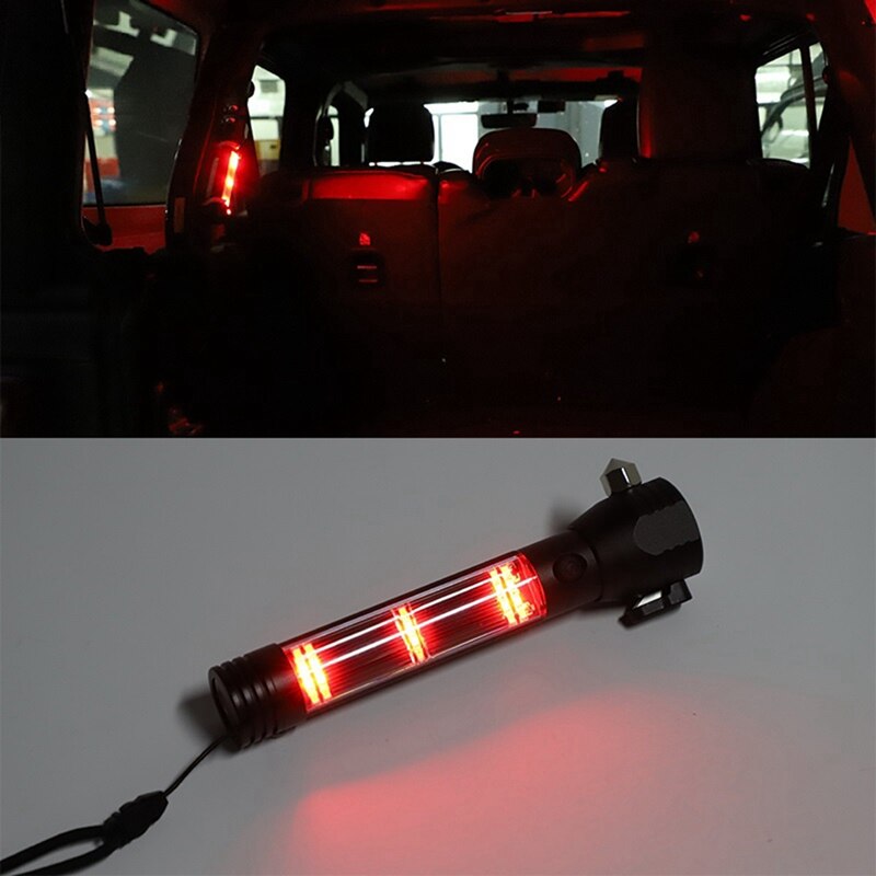 Car LED Flashlight Solar Power Emergency Multifunctional for Jeep Wrangler JL JLU