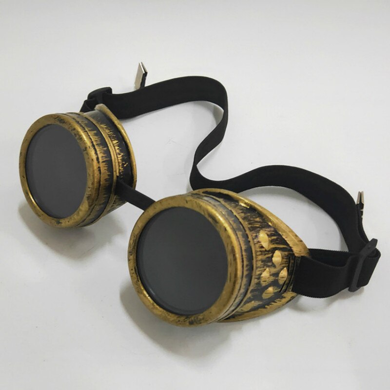 Tungmetal steampunk motorcykel briller gotisk stil driver beskyttelsesbriller beskyttelsesbriller til cosplay halloween dekorationer: -en