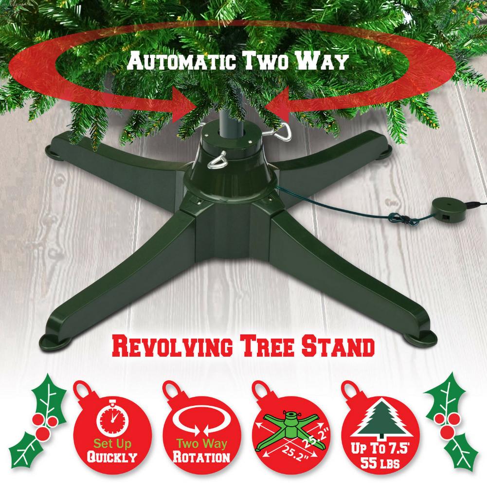 60/80cm Christmas Tree Base Stand Rotating Iron Bracket Bottom Holder Christmas Tree Accessory