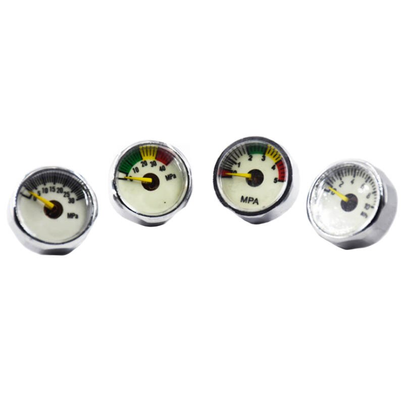 10Pcs X Scuba Dive Psi Manometers Pony Fles Manometer Voor Mini Air Tank Spg 5-40MPa M8 M10 draad Airforce Manometre