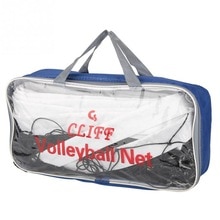 Standard størrelse 8.4m*1m svart polyetylen volleyballnett med oppbevaringspose for strandspill, lagsport innendørskamp