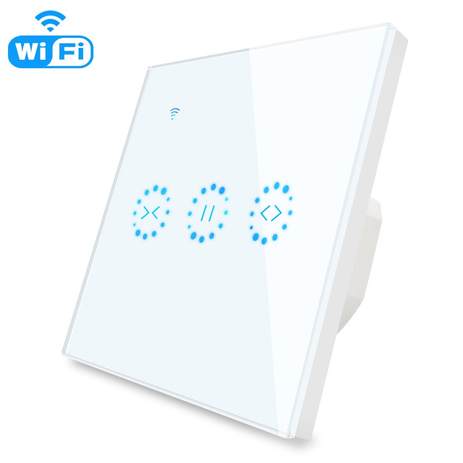 Interruptor inteligente WiFi para persianas motorizadas, enchufe de pared inteligente para persianas motorizadas, compatible con Smart Life, Tuya, Alexa y Google Home: White EU Standard