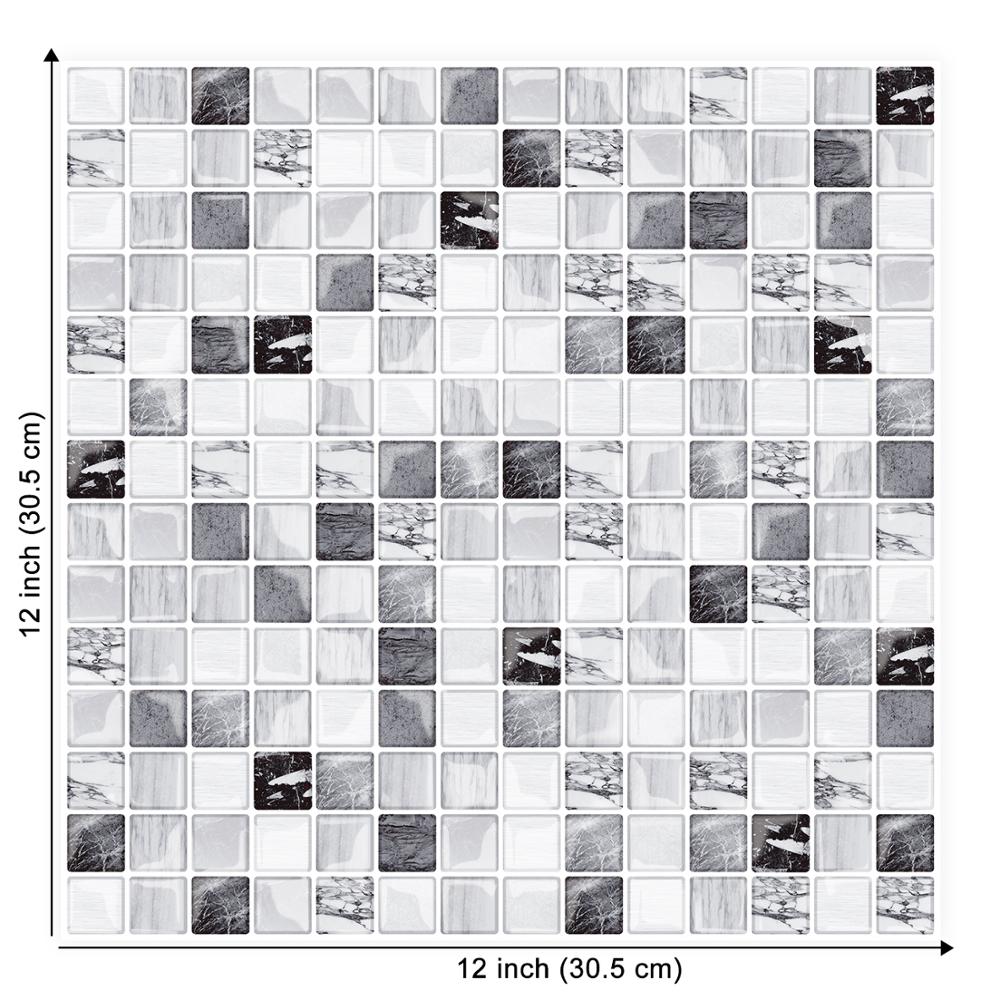 Black Herringbone Style Wall Tiles DIY Kitchen Backsplash Peel And Stick Tiles Waterproof Vinyl Wallpaper: TSQS58