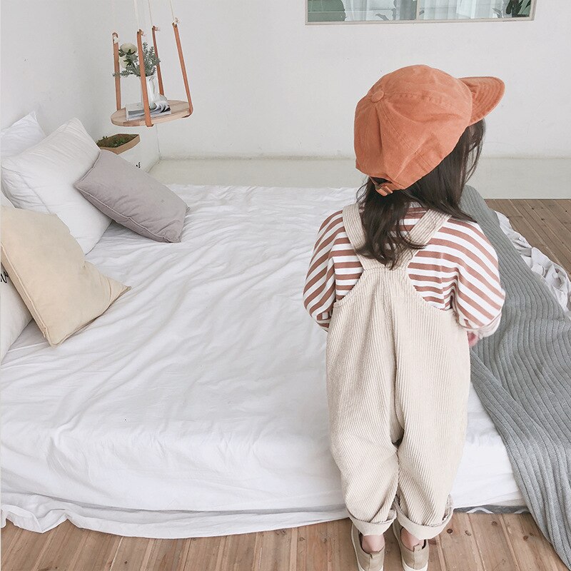 Lente kinderoveralls kinderen meisjes corduroy jumpsuit voor jongens meisjes katoenen babypakje 1 2 3 4 5 6 jaar grote zak overalls