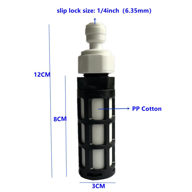 S068 Pack 1 stücke Mini Filter 3cm * 12cm wasser inline Filter selbst-saug kopf Filter für wasser einlass von beschlagen pumpe: anschließen 6.35mm Schlauch