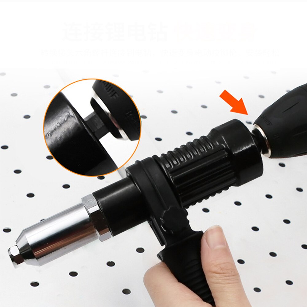 Perceuse de rivetage sans fil, adaptateur d'écrou, outil de rivetage électrique 2.4mm-4.8mm, outil de rivetage, adaptateur de perceuse de rivetage