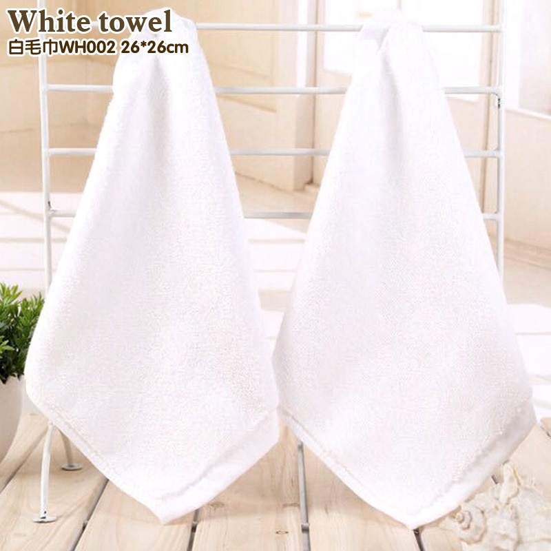 Billige hvide serviet bomulds klude hvide håndklæder rent bomuldshåndklæde en tynd lommetørklæde lille lommetørklæde