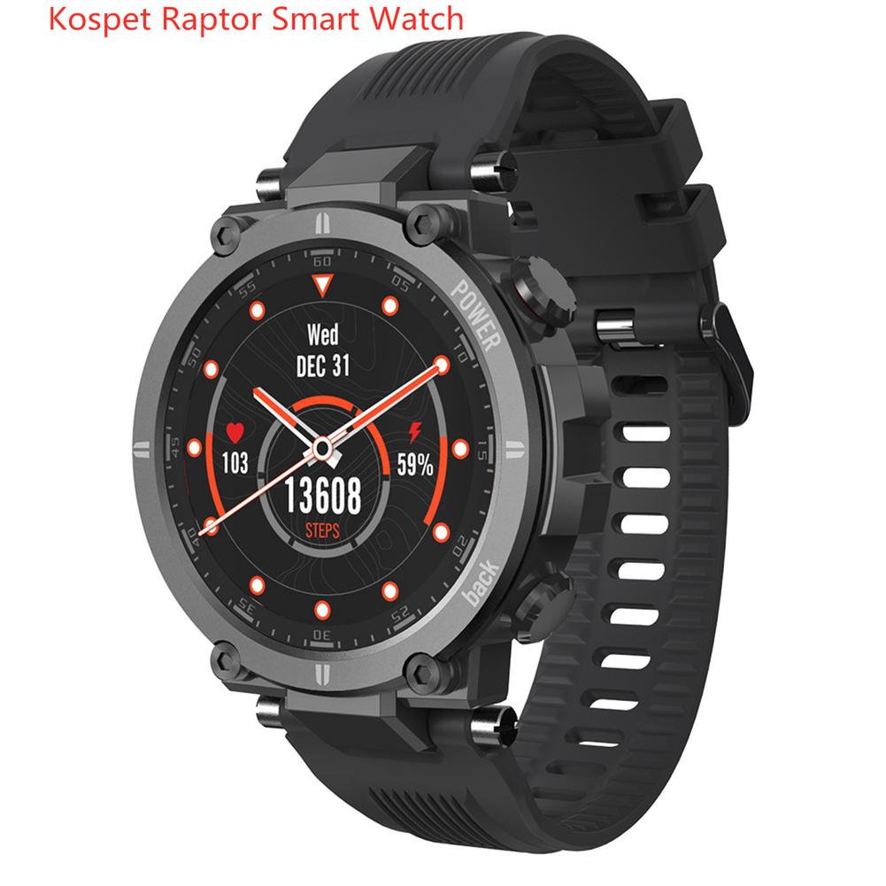 Kospet Raptor Smart Horloge Mannen IP68 Waterdichte Hartslagmeter Sport Fitness Track Bluetooth 4.0 Smart Horloge Voor Android Ios