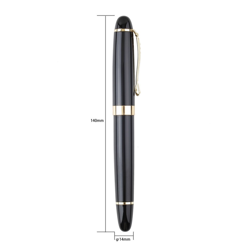 X450 Fountain Pen Gold Trim Fountain Pen Study Office School Supplies Pen 0.38mm Removable Ink Converter