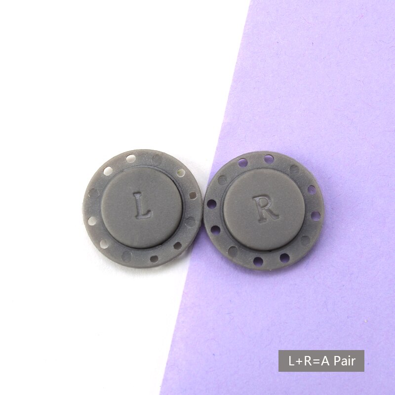 Botón magnético de piedra para coser, hebilla Invisible, botón magnético automático para costura DIY, conjunto de costura para bolsa/cárdigan/chaqueta, 5 pares: NO.02-gray
