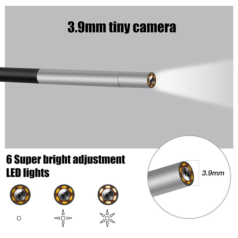 3.9Mm Industriële Endoscoop Camera 1080P Hd 4.3 &quot;Ips Scherm Pijp Afvoer Riool Duct Inspectie Camera IP67 Snake camera Met 32Gb