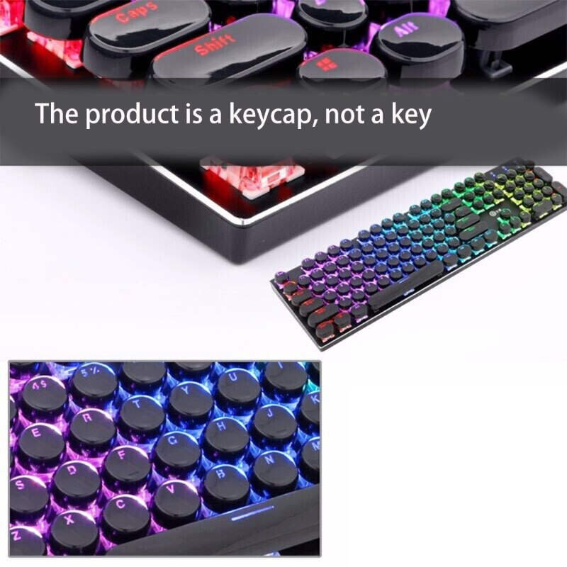 Low Profile Keycap Set for cherry MX Backlit Mechanical Keyboard Crystal Edge 62KA