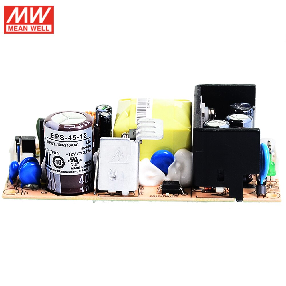 Mean Well EPS-45-12 45W Industriële Open Frame Schakelende Voeding 110V/220VAC Om 12V Dc 3.75A printplaat Pcb Power Unit
